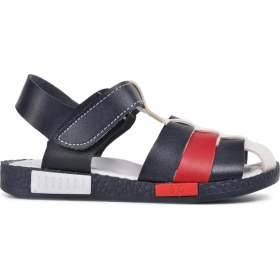 Resim Şiringenç 210111 Lacivert-Beyaz-Kırmızı Comfort Erkek Çocuk Sandalet 