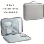 Resim Cloudstore 13-15,6 İnç 3 Renk Laptop Çantası Gri Suni Deri Tablet Cebi Tam Açılır Tasarım Diğer 