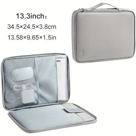 Resim Cloudstore 13-15,6 İnç 3 Renk Laptop Çantası Gri Suni Deri Tablet Cebi Tam Açılır Tasarım Diğer 
