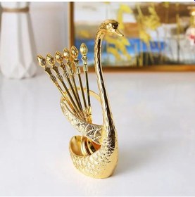 Resim Gajeena Şık Avrupa Tarzı Kahve Kaşığı Ve Çatal Seti - Dayanıklı Ve Pratik Mutfak Aksesuarı 