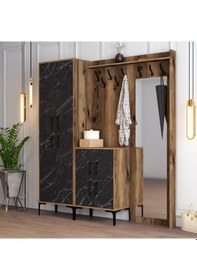 Resim Variant Variant Berlin Abc Portmanto Ceviz/Siyah Mermer 