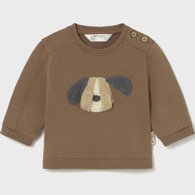 Resim MAYORAL Newborn Erkek Bebek Sweatshirt Kahverengi 