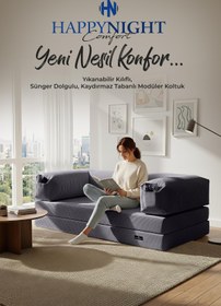 Resim HAPPYNIGHT Sofya | Oyun Koltuğu | Sünger Koltuk | Sinema Koltuğu | 90x180| Gerçek Sünger 