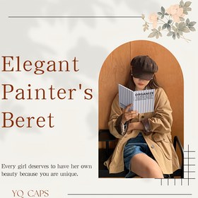 Resim Vintage Beret Şapka - Zarif Olmayan Artist Boyacı Şapka, Hafif Tüm Mevsimler Formal & Casual Kıyafet Aksesuarı Kadınlar ve Erkekler için, Günlük, Partiler, Fotoğraf Çekimlerinde Mükemmel - Zarif Vintage Beret, Parti Başlığı, Klasik Tasarım, Dayanıklı Yapı, Şık Başlık, Moda Tutkunları, Günlük Moda, Retro Moda, El Yıkamalı, Moda Tutkunları, Açık Hava Maceraları, Trendy Başlık, Başlık, Moda İleri, Özel Bilinen 