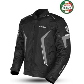 Resim Scudo Roma 4 Mevsim Erkek Motosiklet Montu Siyah/gri 