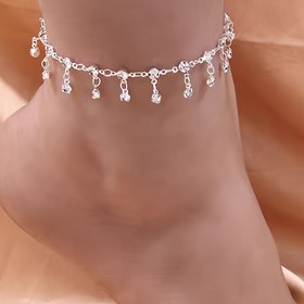 Resim 1 Adet Vintage Boho Tarzı Bakır Ayakkabı, Cam Boncuklar, Tassel Charm Ayak Zinciri, Geometrik 3D Tasarım, Şık Ayarlanabilir Kadınlar İçin, Plaj Aksesuarı ile Günlük Giyim ve Kutlama İçin 