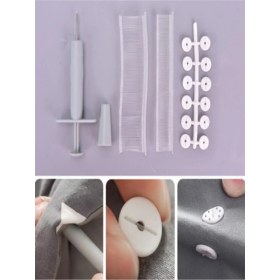 Resim Beyaz Yorgan Kılıfı Sabitleme Seti, Konfor ve Düzen Sağlar 