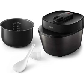 Resim Philips 1000W Buharlı Pişirici - Hızlı Basınç Çıkış Teknolojisi ve Tat Kontrol Sistemi ile Paslanmaz Çelik Malzeme 