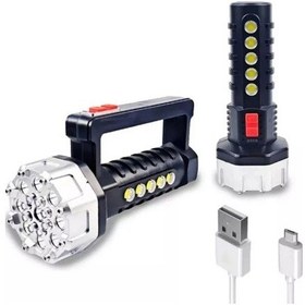 Resim P-17 17+5 Cob Ledli Işıldak Fener 