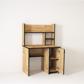 Resim Kalenderdekor1 Kalender Dekor Lucas 90 Cm Çalışma Masası Lc04 Meşe 