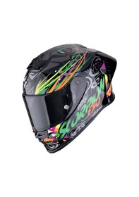 Resim Scorpion Exo R1 Evo Iı Air Savage Spor Kask Siyah Yeşil Turuncu 