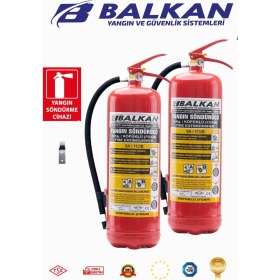 Resim BALKAN YANGIN VE GÜVENLİK SİSTEMLERİ 6 kg Ruhsata Uygun 4yıl Köpüklü Yangın Tüpü(Levha-Askı) 