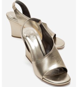 Resim Luvishoes Zyra Altın Cilt Kadın Dolgu Topuklu Ayakkabı 