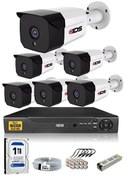 Resim Cepten İzle 1 TB Dış 6 Kameralı 5mp Sony Lensli 1080p FullHD Güvenlik Kamerası Sistemi DS-2050HD-SET6-1TB IDS