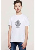Resim Anime Dragon Ball Baskılı Unisex Çocuk Beyaz T-Shirt (534784990) 