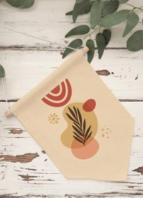 Resim Salon Duvar Dekoru, Pinterest Oda Dekoru, Boho Kanvas Flama Askılı Duvar Örtüsü Ve Süsü NO:484 - Renkli - 4 / 70 x 100 