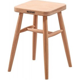 Resim Masifart Zanna Kare Kırlangıç Tabure Cilasız Ham Ham 