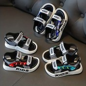 Resim 2023 Trendy Erkek Çocuk Sandaletleri - Yaz 10. Sınıf Stili, Ayarlanabilir Kayış, Yumuşak Taban Plaj Ayakkabıları Gençler ve Öğrenciler İçin, PVC Üst ve Taban, Grafik Tasarımli Açık Burunlu, Bahar/Yaz Ayakkabıları | Trendy Grafik Sandaletler | Güvenli Kayış Sandaletler, Erkek Sandaleti 