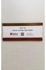 Resim Yönline 4'lü Kurumsal Kapı İsimliği Kolay Değiştirilebilir Ceviz Desenli Kendinden Yapışkanlı 