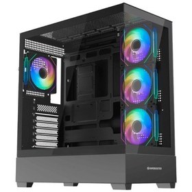 Resim Gamebooster Gb-xmc01 Nyvra Falcon Siyah 750w 80+ Bronze Atx Apfc 3.1 Pcı-e 5.1 4 Argb Pwm Fan Atx Tower Seavıew Gamıng Kasa 
