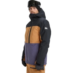 Resim Quiksilver Sycamore Block 20K Jk Erkek Kahverengi Snowboard Ceketi 