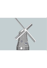 Resim Opencart İsteğe Bağlı Motor Sürücüye Sahip Hollandalı Yel Değirmeni Ölçeklendirin Sadece Plastik Aparattır 