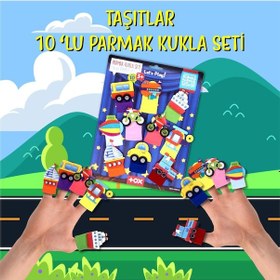 Resim Tox Taşıtlar 10 Parça Parmak Kukla Eğitici Oyuncak T181 