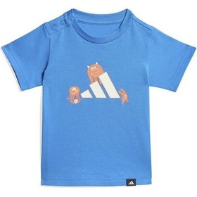 Resim Adidas Tiro Nster Bebek Mavi Yuvarlak Yaka Tişört 