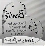 Resim Trendooze Plak Kazınmış Kalp Kadınlar İnç İçin Hediyeler, Akrilik Adet, Adet 3.94x3.94 1 1 Vo 1 Adet 