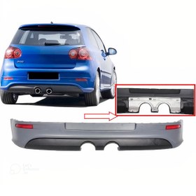 Resim Apexi 2003 - 2008 Vw Golf 5 R32 Uyumlu Arka Tampon Eki Difüzör Taiwan 
