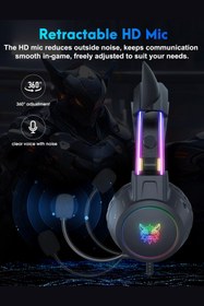 Resim Onikuma Profesyonel Kablolu Mikrofonlu Oyuncu Kulaklığı X15Pro 