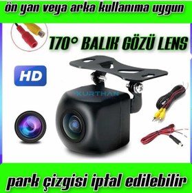 Resim 170 Açılı Balık Gözü Lens Ön Yan Arka Kullanıma Uyumlu 12 Volt 