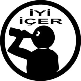 Resim İyi İçer Sticker Duvar Dekor Sticker 40 x 40 cm 
