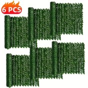 Resim 6 adet Yapay Sarmaşık Gizlilik Yeşil Duvar Panelleri, 299.72cm x 50.04cm - UV Dirençli, Su Geçirmez & Hava Koşullarına Dayanıklı Sahte Rattan Yaprak Çit Panelleri, Patio, Balkon, Bahçe, İç/Dış Dekorasyon için | Dayanıklı PE Malzeme, Bakımı Kolay, Konteyner Gerektirmez, Patio Gizlilik Ekranı, Balkon Kapak, Gerçekçi Yeşillik, Doğal Görünüm, Kolay Kurulum Tasarımı 