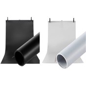 Resim Hdg Ürün Çekim Fotoğraf Fonu Plastik Stüdyo Fonu Beyaz Siyah 70x100 Cm - Özel Karton Tüp Ruloda 