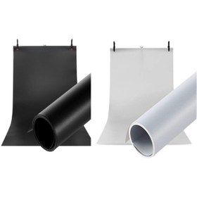 Resim Hdg Ürün Çekim Fotoğraf Fonu Plastik Stüdyo Fonu Beyaz Siyah 70x100 Cm - Özel Karton Tüp Ruloda 