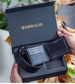 Resim Bk Gift Kişiye Özel Garbalia Jackson Hakiki Deri Rfıd Korumalı Bozuk Para Gözlü Erkek Cüzdan Ve Kemer Hediye Seti Babalar Günü Hediyesi, Erkeklere Ö 