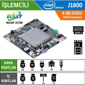 Resim merpa Elsky M218F-2COM Intel Celeron J1800 Fansız Endüstriyel Mini ITX Anakart 