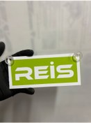 Resim Yeşil Renk Üzeri Beyaz Renk Reis Yazılı Vantuzlu Cam Süsü 