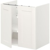 Resim IKEA Enhet, Lavabo Dolabı, 60x42x60 Cm, Beyaz-dekoratif Beyaz 