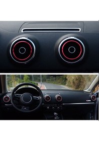 Resim Audi A3 Havalandırma Çerçevesi 4 Parça Kırmızı A3 8V 