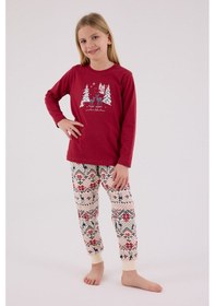 Resim Arnetta Kız Çocuk Kırmızı Pijama Takımı 5274-48501 Kırmızı 