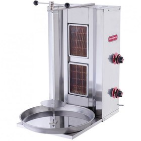 Resim Işıkgaz Silverinox Endüstriyel Lpg Tüplü 2 Radyanlı Döner Ocağı Makinesi 