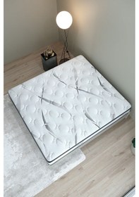 Resim Aksviva Aqualis Çift Kişilik Pedli Paket Yaylı Yatak 30 Cm BEYAZ 