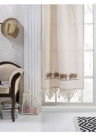 Resim Kaneviceli Natural Perde 100X220 Cm 