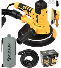 Resim Assur ASR418 850 W Ledli Toz Emmeli Zımpara Makinesi Sarı 