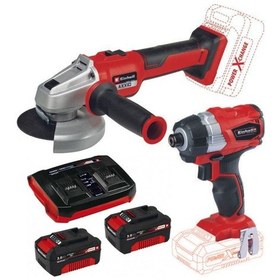 Resim Einhell Axxio 18/115 Q Taşlama TE-CI Bl Vidalama 2 x 4 Twincharger 