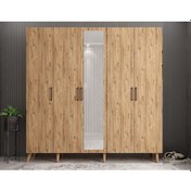 Resim Açelya Portmanto Vestiyer Çam - Montaj Dahil 225cm M12 