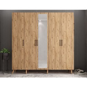 Resim Açelya Portmanto Vestiyer Çam - Montaj Dahil 225cm M12 