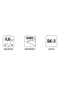 Resim Vıp-tec Vt875005-1 Kancalı Tip Endüstriyel Bıçak Yedeği Yerli Üretim 10 Adet 